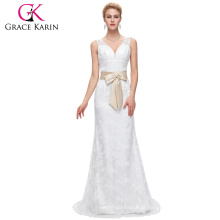 Grace Karin 2016 New Fashion Elegant Long Ivory Lace Wedding Dress Padrões CL3850-2 #